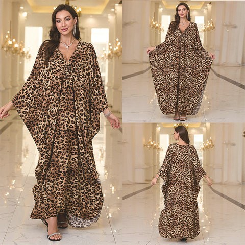 New 2025 Women's Cotton Beach  - Embroidery Kaftan avaliação e preço