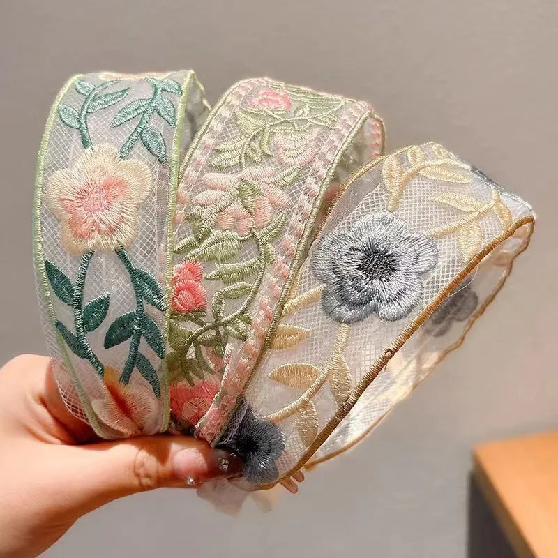 1/3pcs Elegant Chiffon Embroid - Embroidery Zone avaliação e preço
