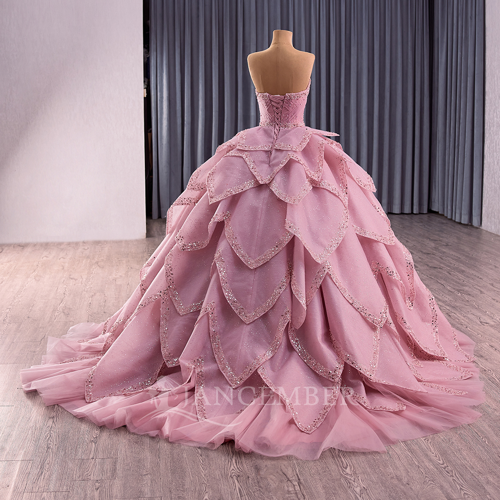 Luxury Ball Gown Quinceanera D - Embroidery Organza avaliação e preço