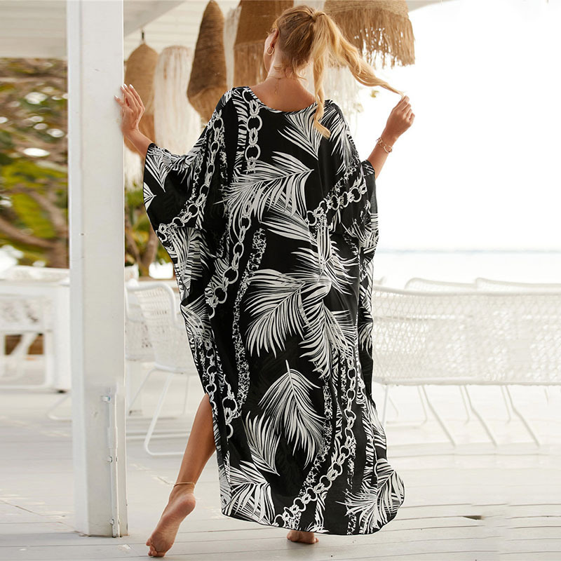 Women's Plus Size Animal Print - Embroidery Kaftan avaliação e preço