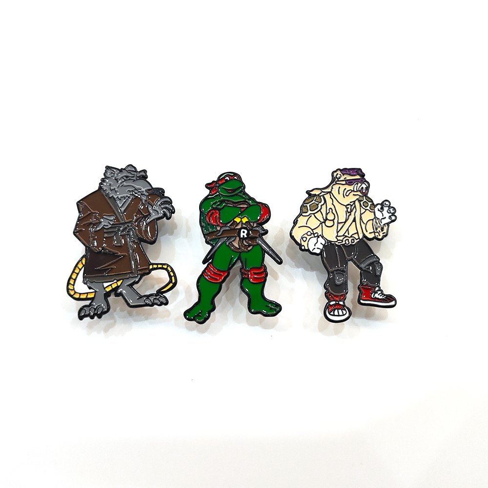 3pcs Vintage Ninja Turtles Pin - Embroidery Fish avaliação e preço