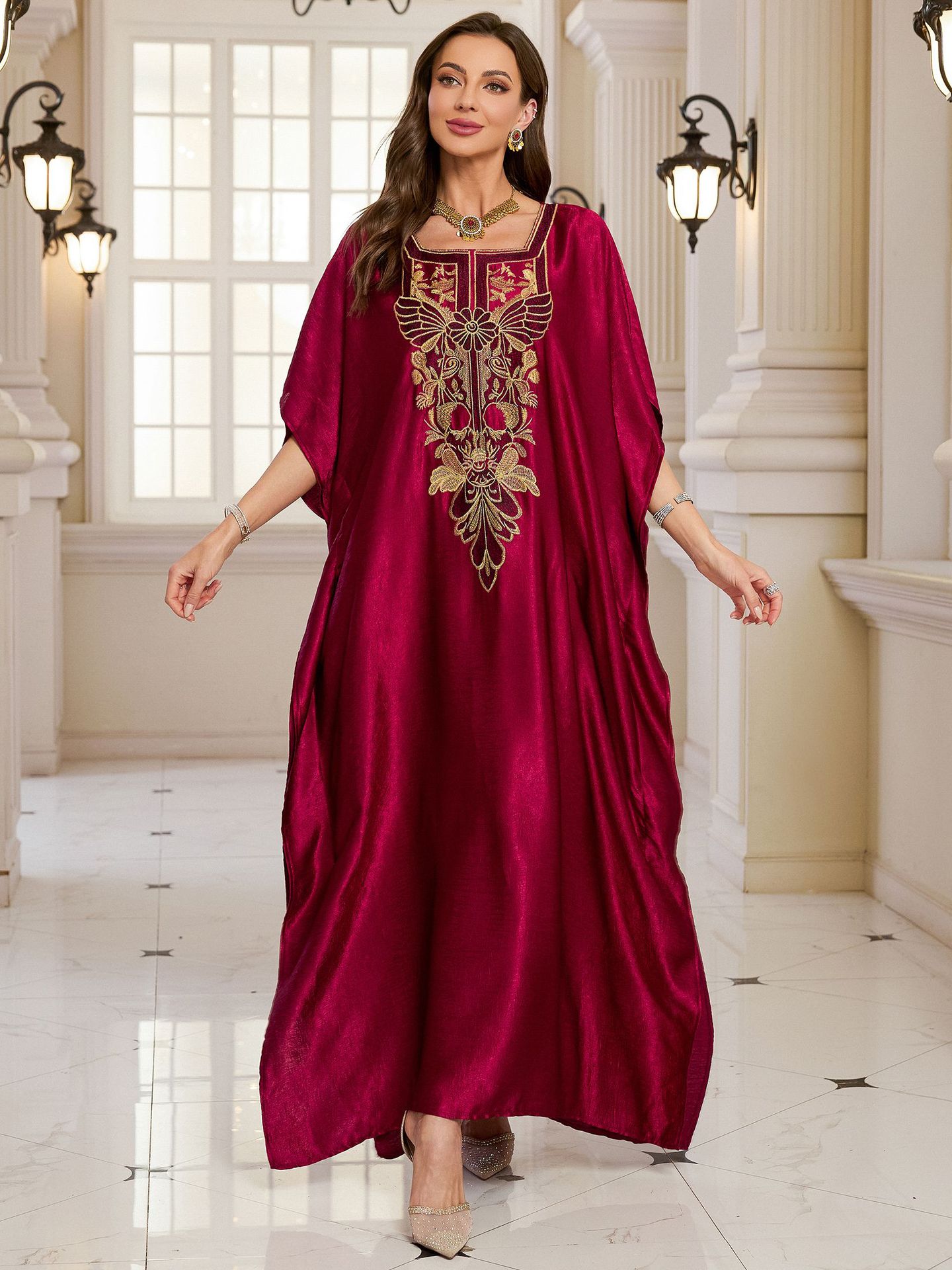 Beach Kaftans for Women Shinin - Embroidery Kaftan avaliação e preço