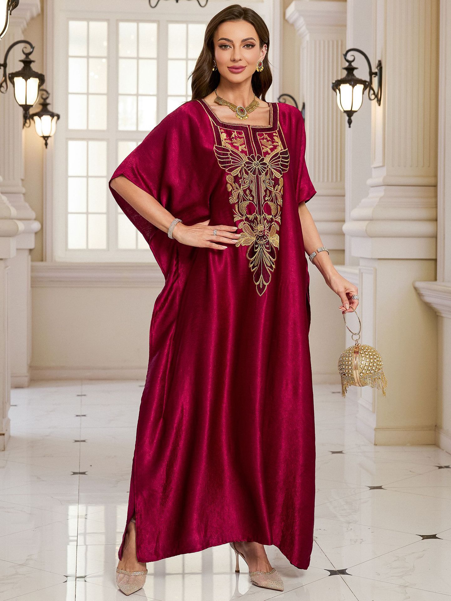 Beach Kaftans for Women Shinin - Embroidery Kaftan avaliação e preço