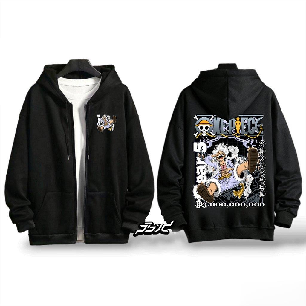 One Piece Gear 5 Luffy Anime H - Embroidery Zip Up Hoodie avaliação e preço