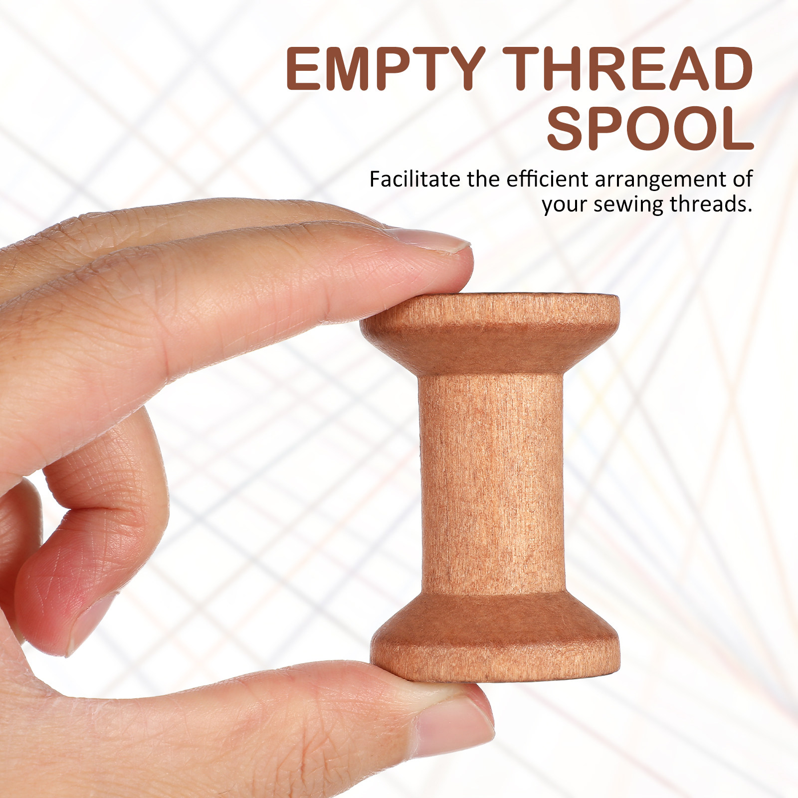 20Pcs Wooden Thread Holders Em - Embroidery Thread avaliação e preço