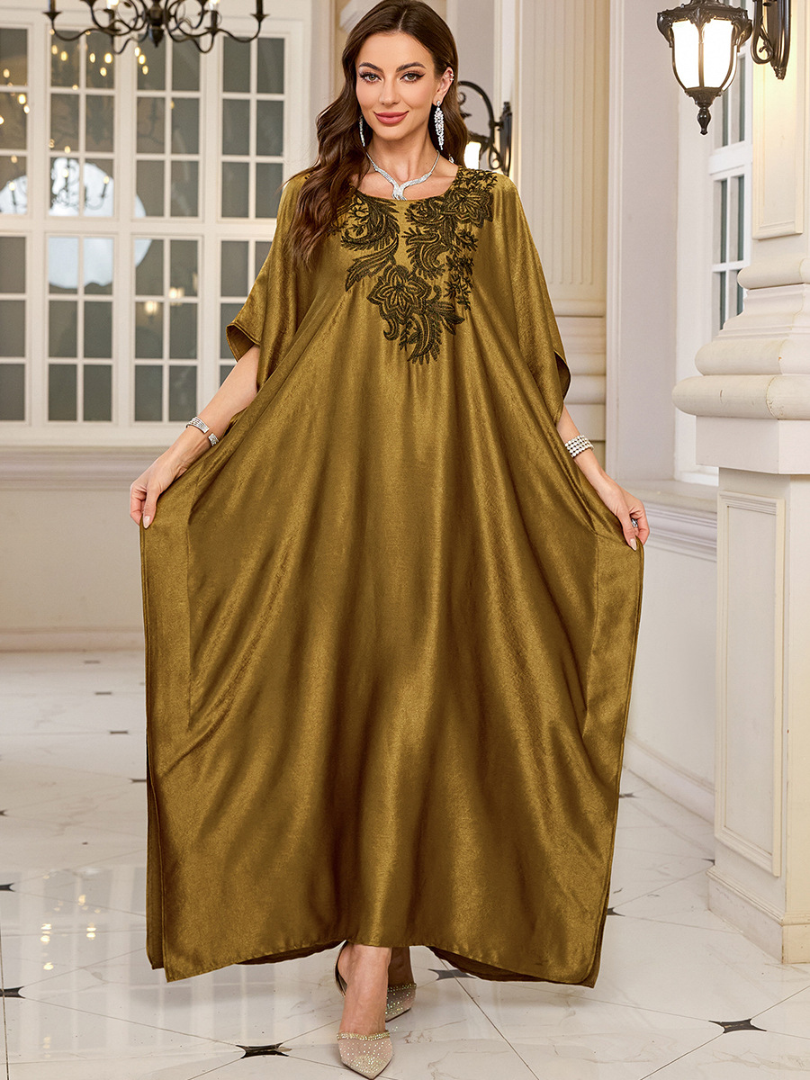 Women Embroidered Long Caftans - Embroidery Kaftan avaliação e preço