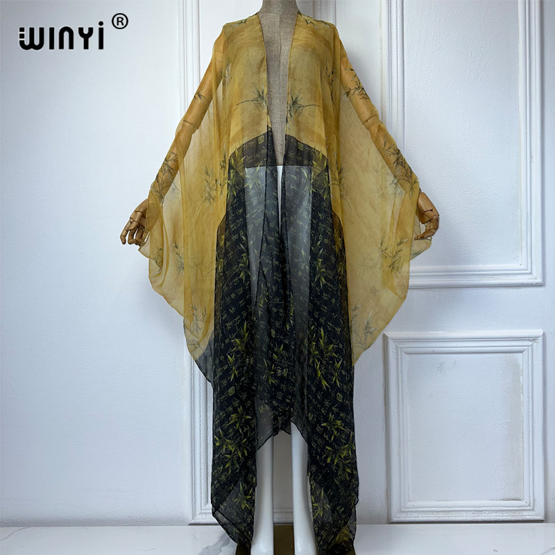 2023 WINYI Europe kimono Women - Embroidery Kaftan avaliação e preço