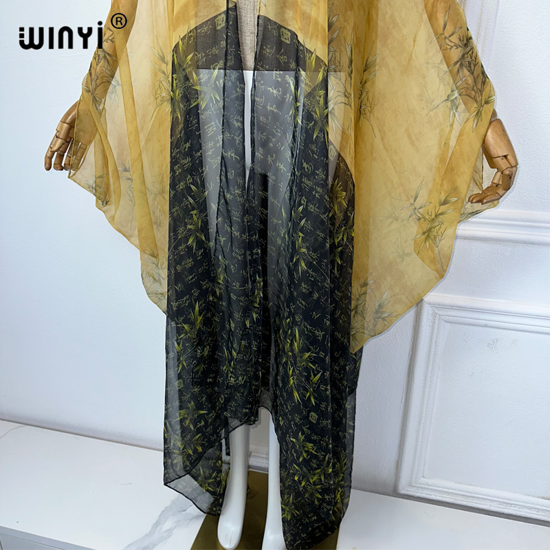 2023 WINYI Europe kimono Women - Embroidery Kaftan avaliação e preço