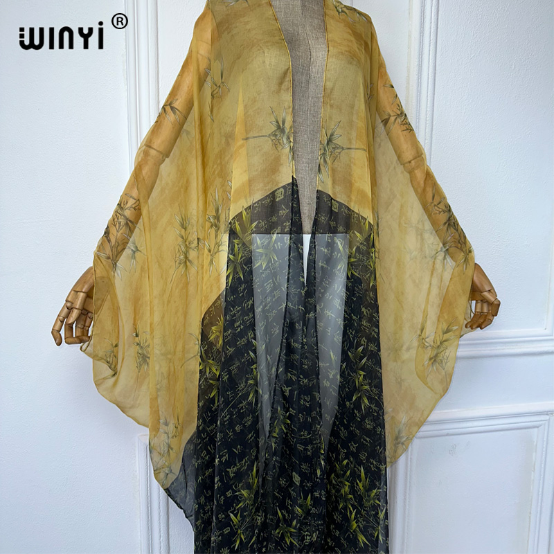 2023 WINYI Europe kimono Women - Embroidery Kaftan avaliação e preço