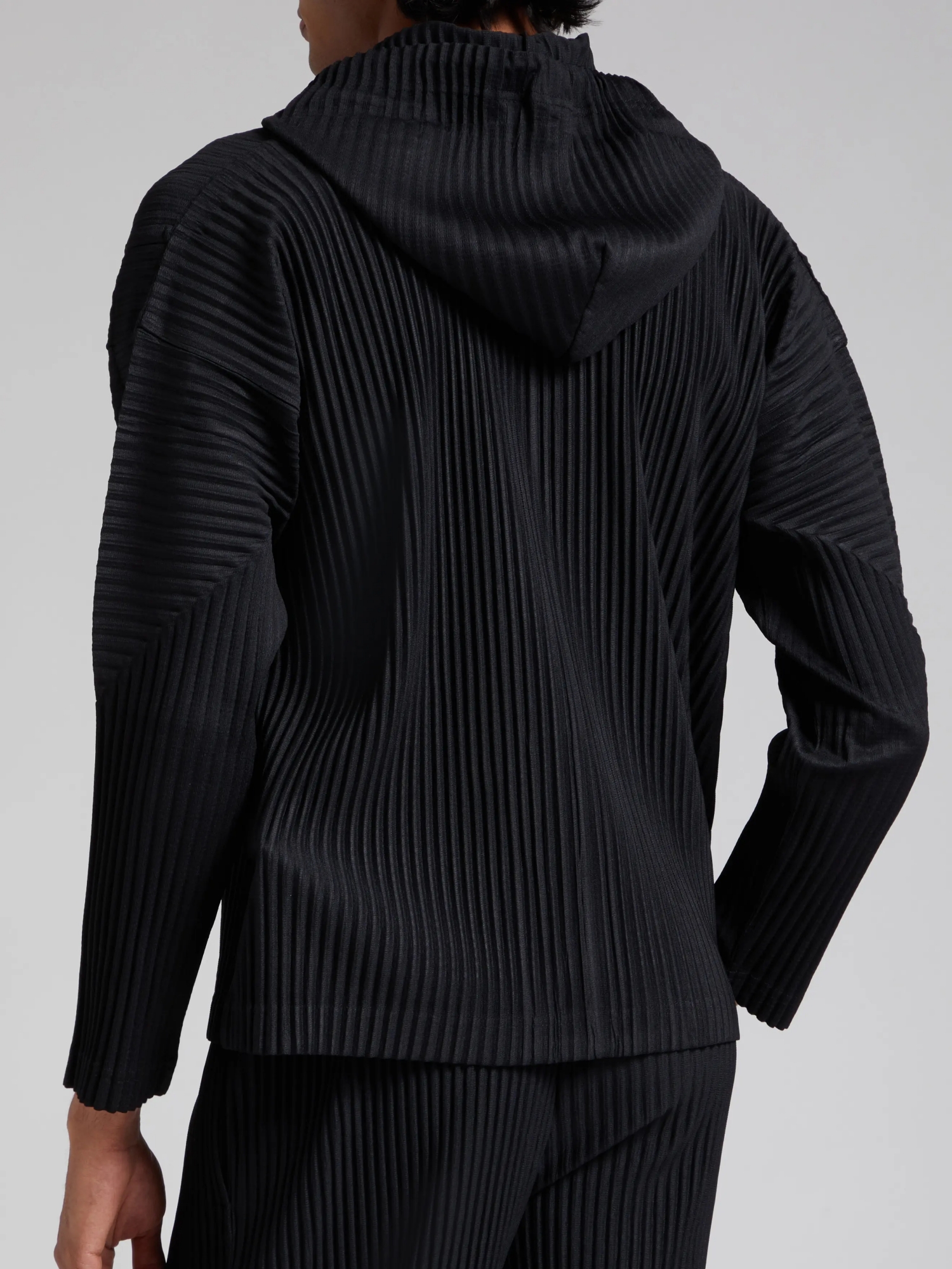 Miyake Pleated Men Zip-up Plis - Embroidery Zip Up Hoodie avaliação e preço