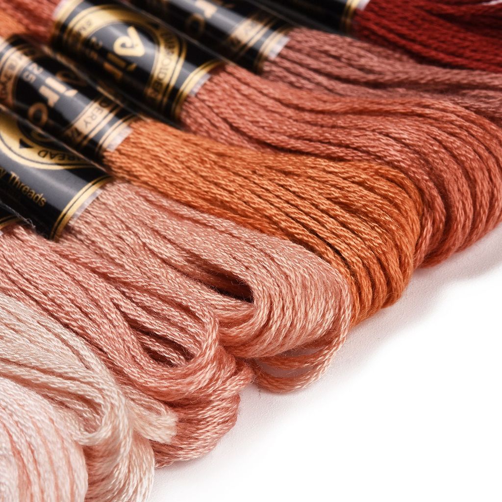 1Set 8 Skeins 0.5mm 6-Ply Poly - Embroidery Thread avaliação e preço