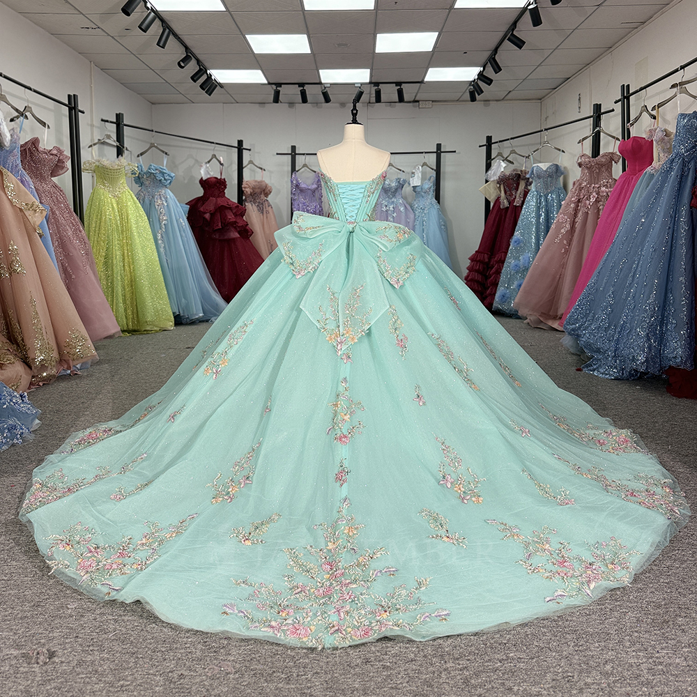 Classic Strapless Quinceanera  - Embroidery Organza avaliação e preço