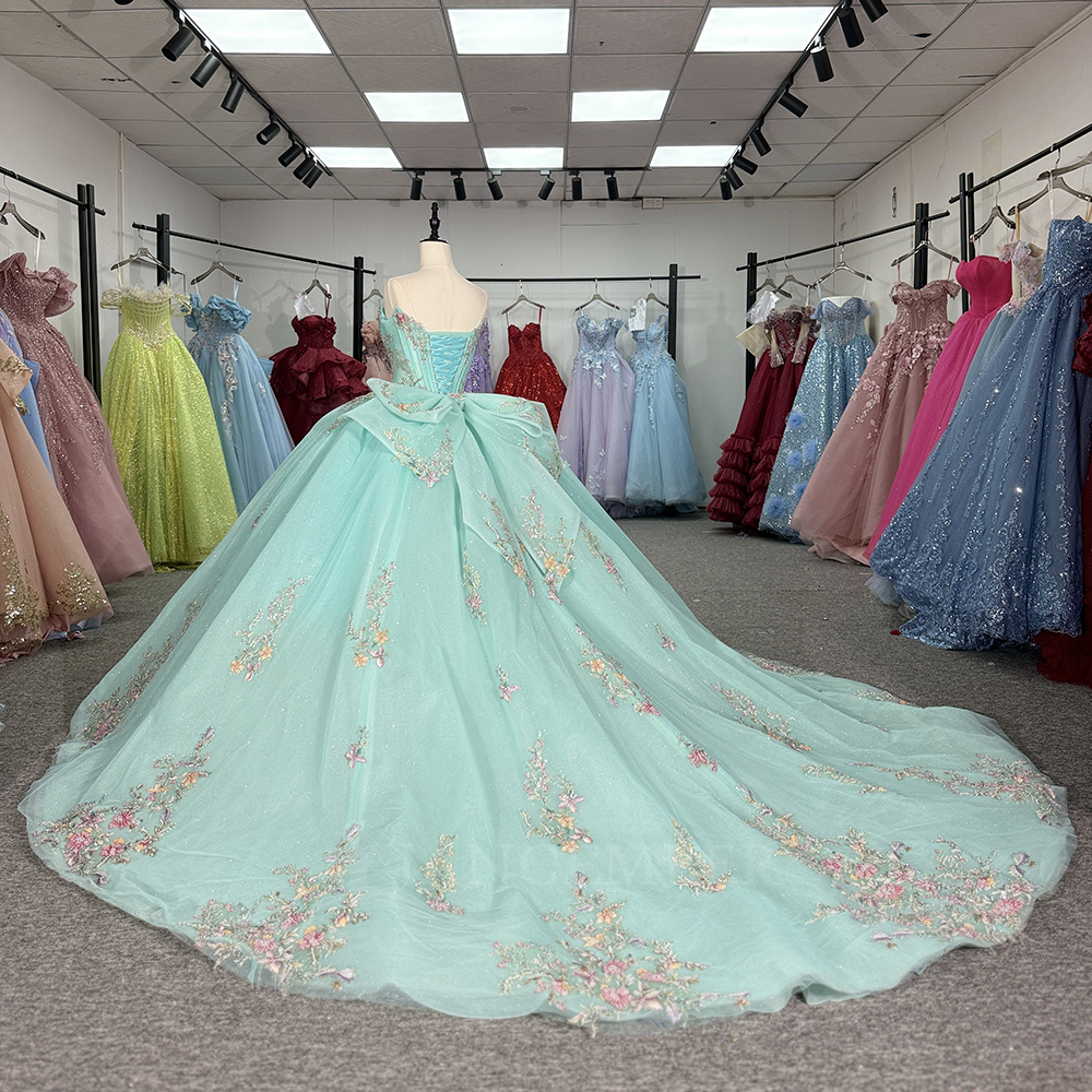 Classic Strapless Quinceanera  - Embroidery Organza avaliação e preço